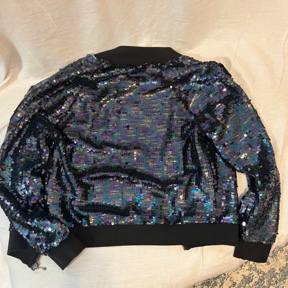 Victoria Secret 2014 Fashion Show RARE Mermaid Sequin Bomber - Picture 2 of 3